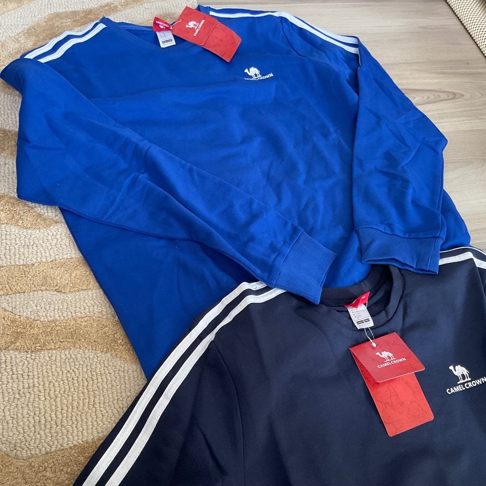 2 Men’s Brand new Camel Crown sweatshirts loungewear, NWT